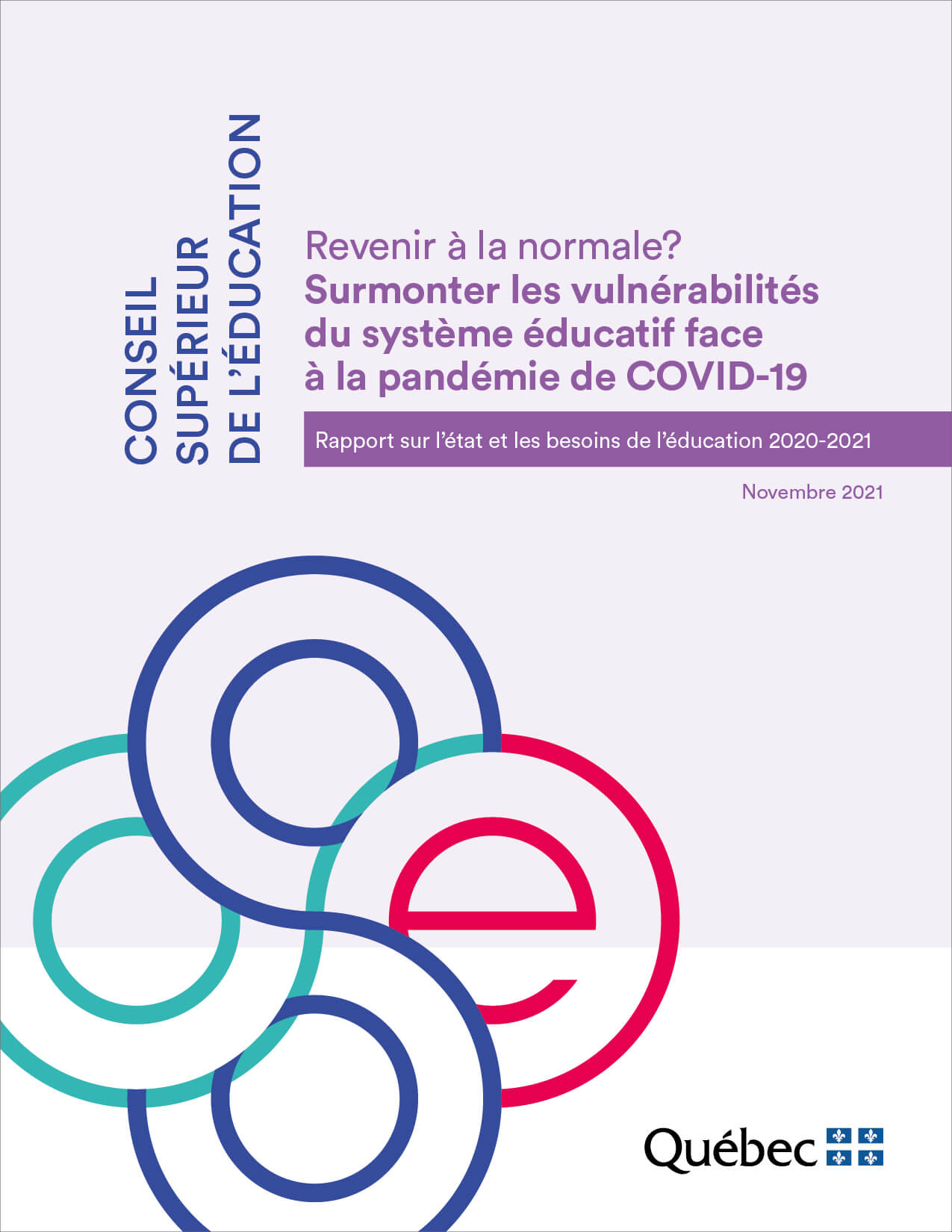 Rapport sur l’état et les besoins de l’éducation 2020-2021